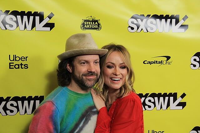 Jason Sudeikis with his ex-fiance Olivia Wilde