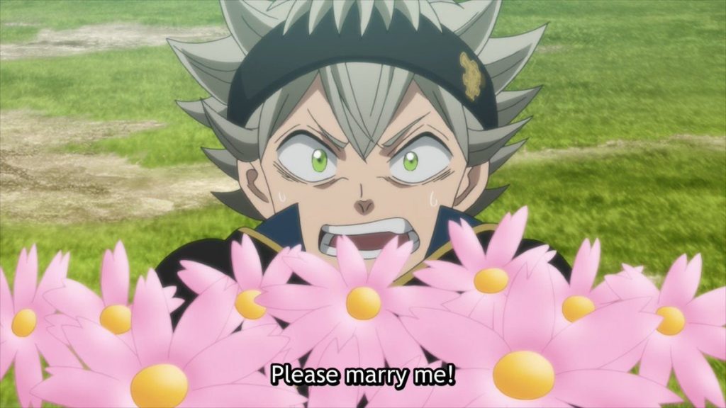 Asta proposing to sister Lily