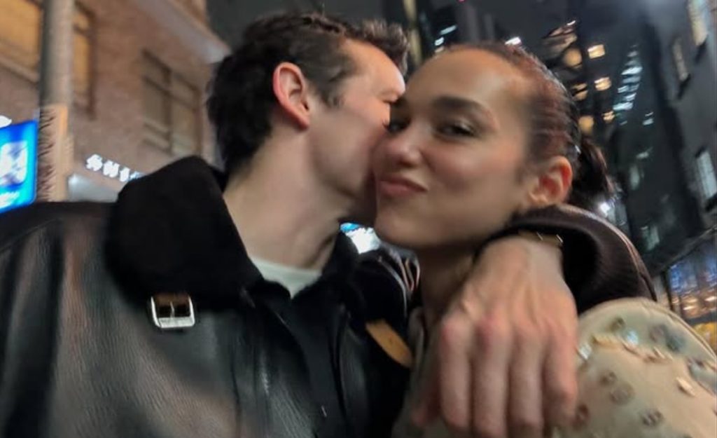 Dua Lipa in a PDA-packed image with her boyfriend Callum Turner 