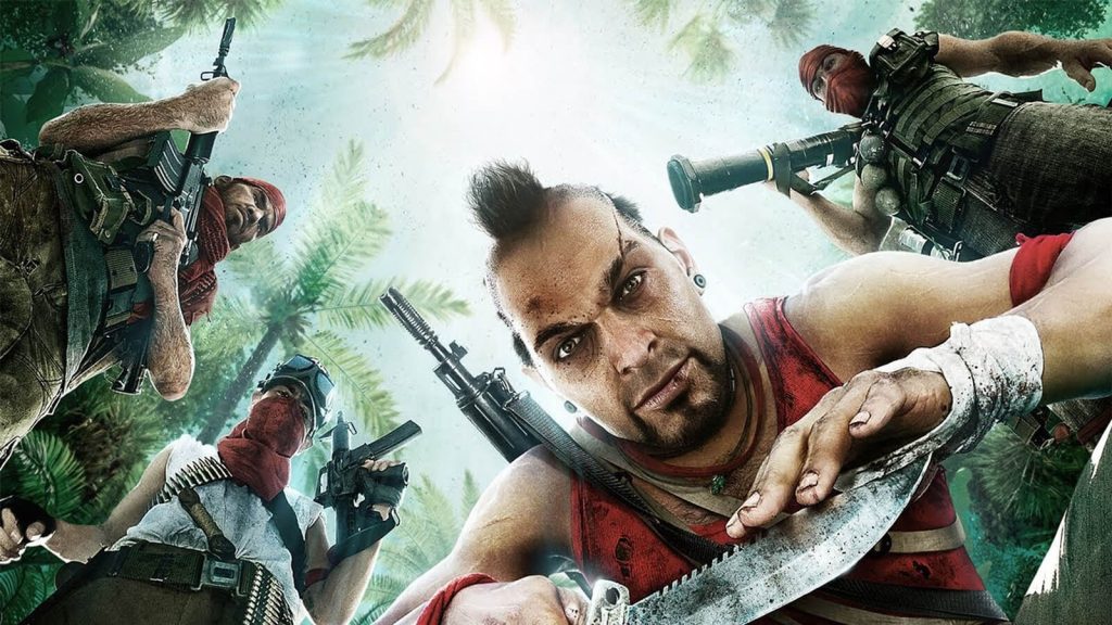 A close-up of Far Cry 3 villain Vaas Montenegro.