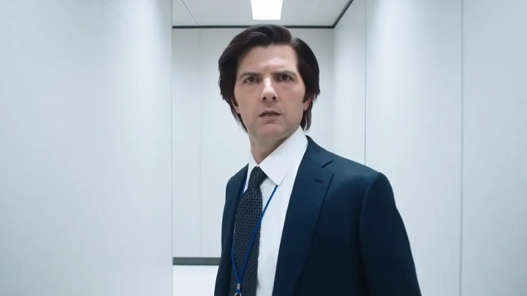 Adam Scott in a still from Severance Season 2