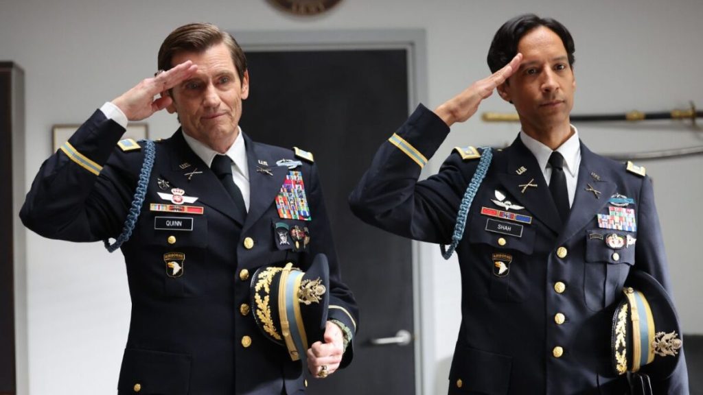 A still from Going Dutch featuring Denis Leary and Danny Pudi