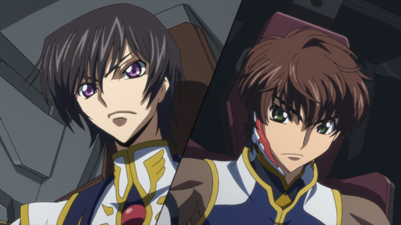 Lelouch and Suzaku in Code Geass anime