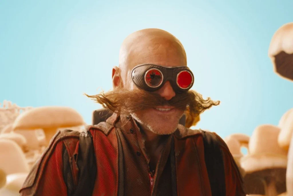 Jim Carrey as Dr. Ivo Robotnik in the movie Sonic The Hedgehog 3.