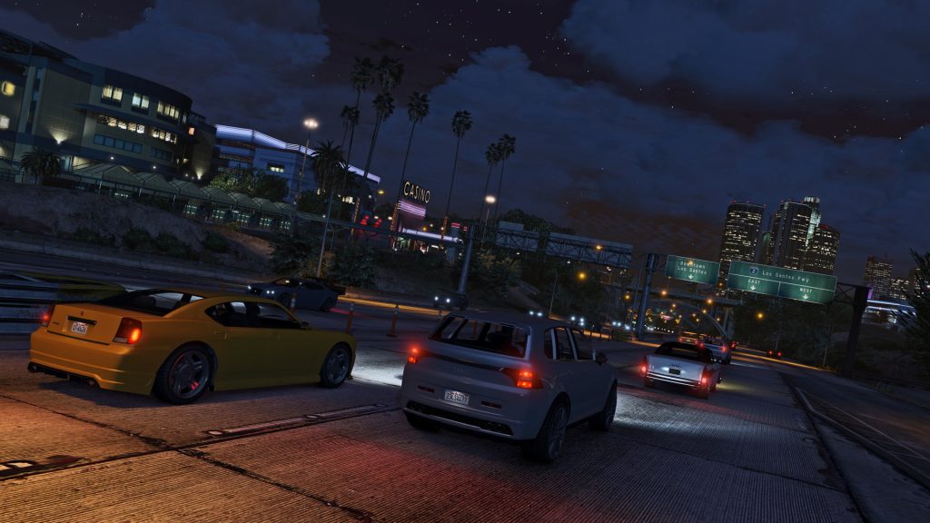The image shows The liberty city in GTA 5