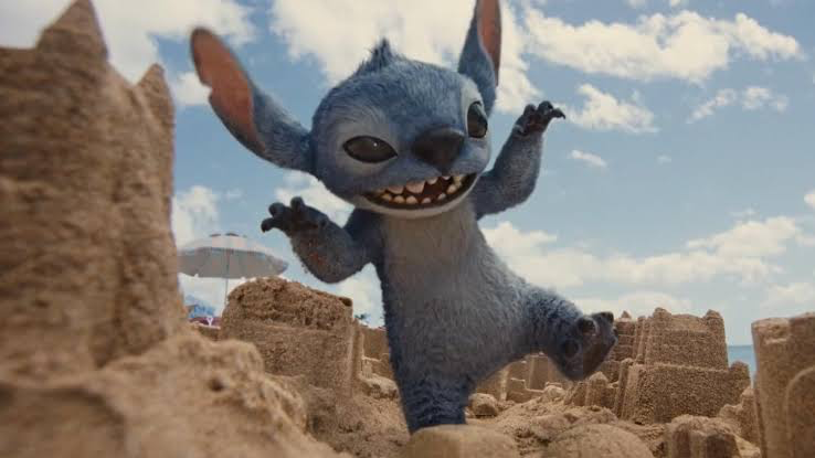 The genetically engineered blue character Stitch from the live-action movie Lilo & Stitch 