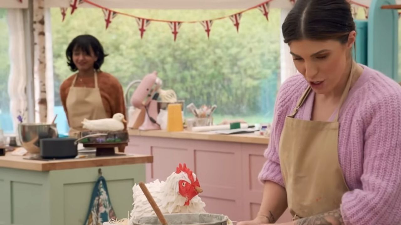 Georgie Grasso in one of the Bake Off challenges