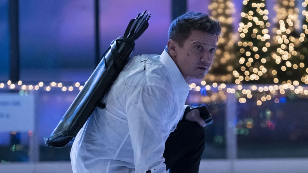 Jeremy Renner in a still from Hawkeye