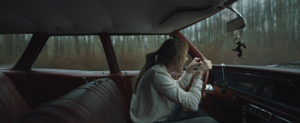 Maika Monroe in the horror film Longlegs.