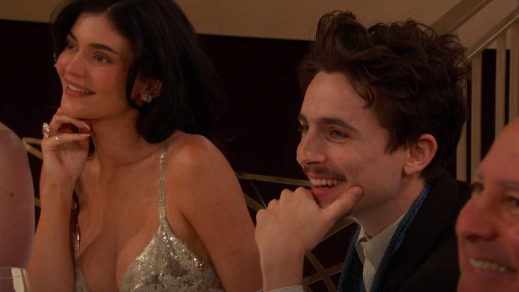 Kylie Jenner and Timothée Chalamet at Golden Globes 2025