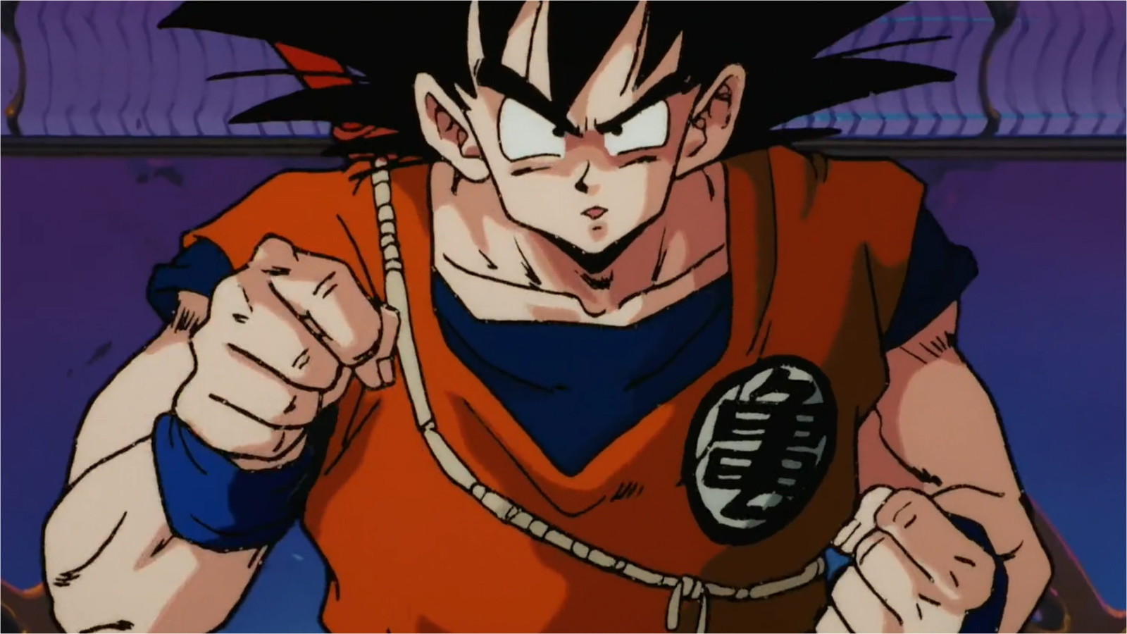 Goku in his fighting stance