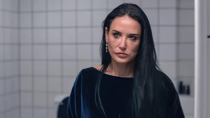 Demi Moore in a still from The Substance 