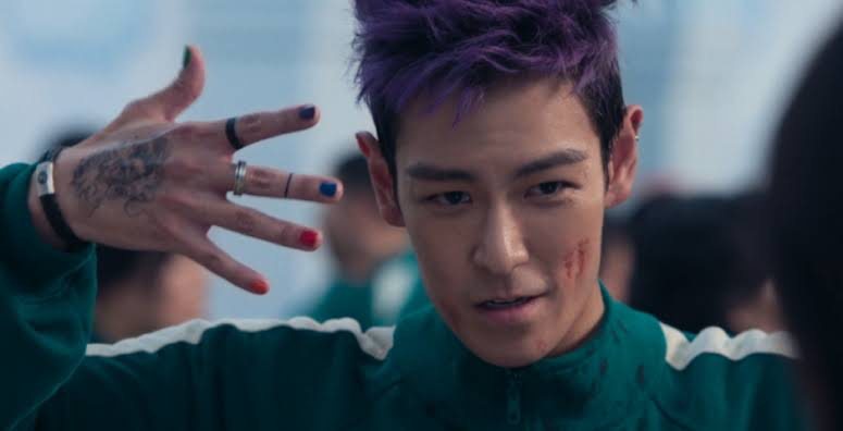 T.O.P. in his frustrating role as Thanos aka Player 230 in Squid Game