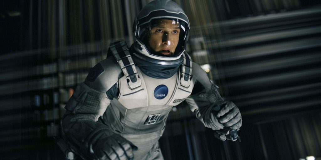 Matthew McConaughey as Joseph Cooper, a widowed NASA pilot and engineer