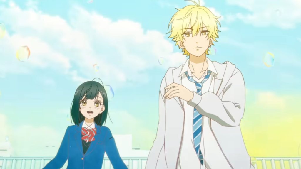 A still from Honey Lemon Soda anime opening