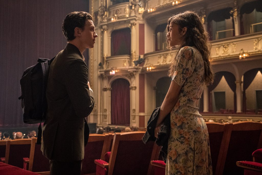 Tom Holland and Zendaya in the movie Spider-Man Far From Home