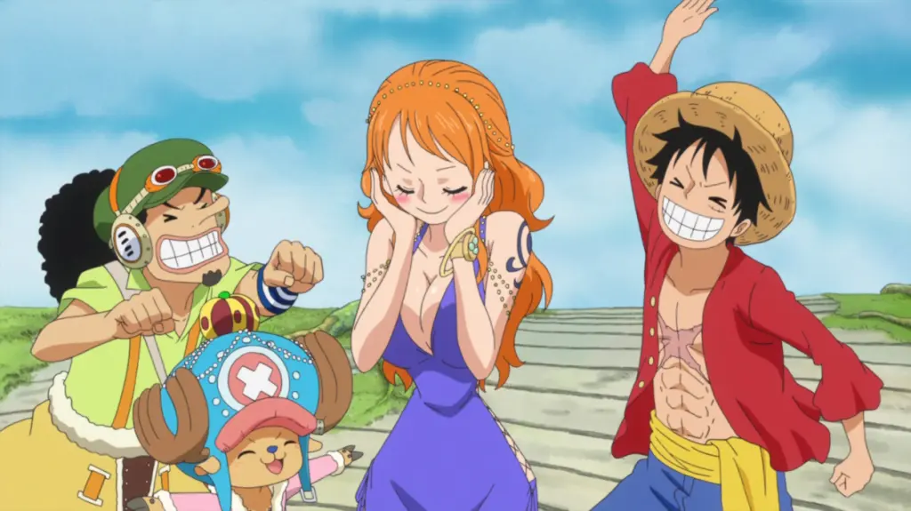 Nami, Ussop, Luffy and Chopper from One Piece