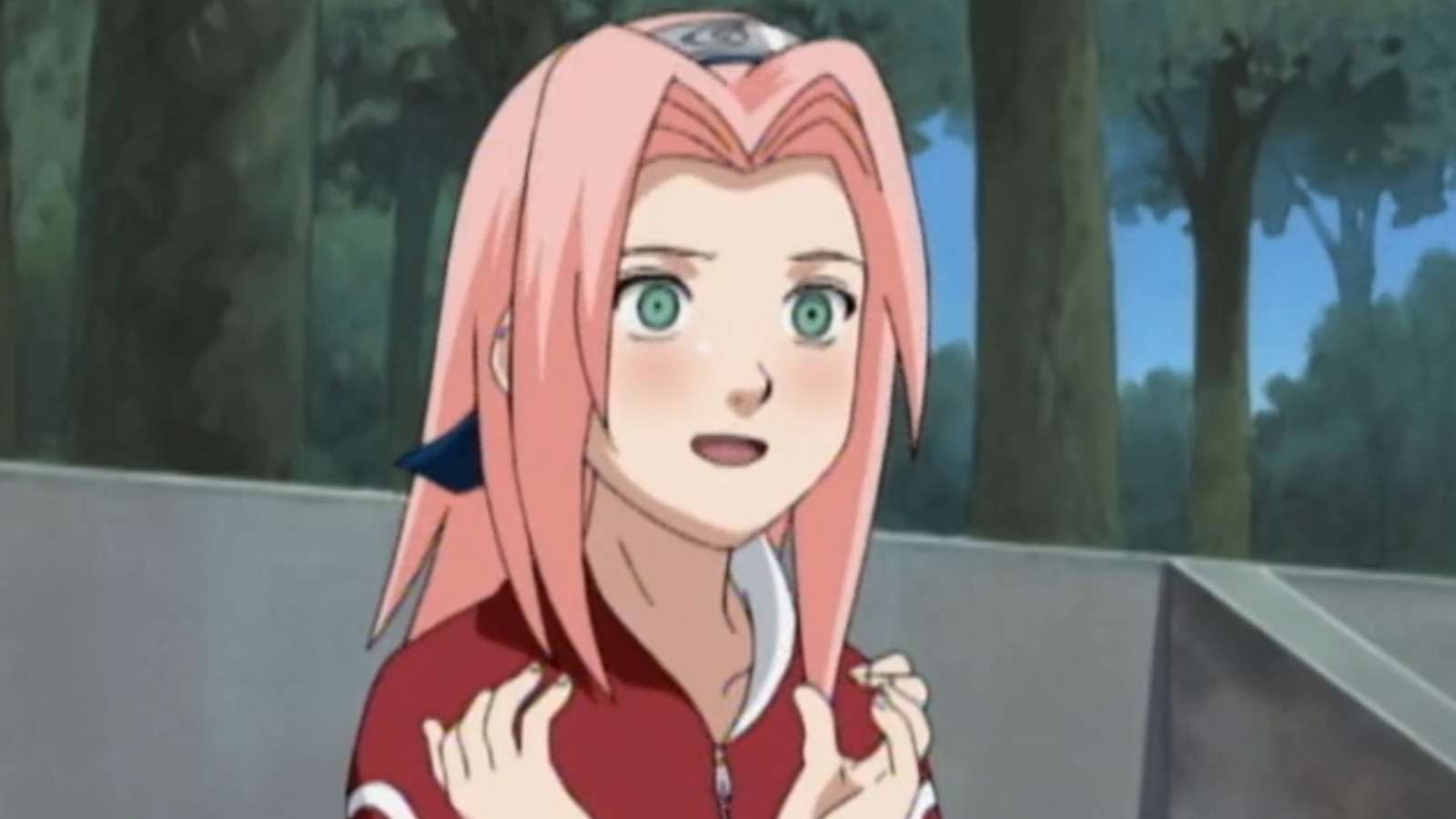 Sakura in a still from Masashi Kishimoto's Naruto anime