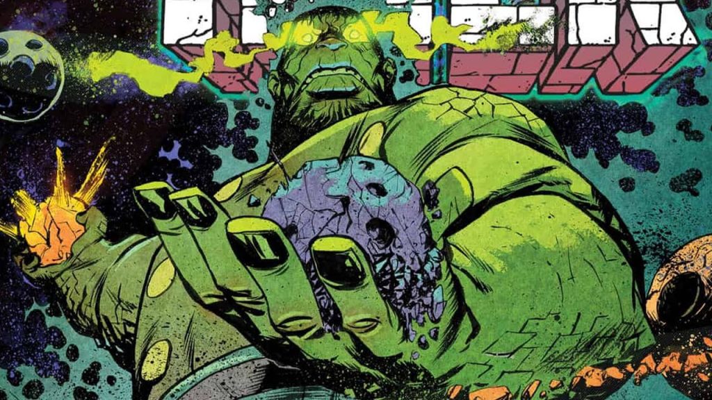 Immortal Hulk in the cover of a Marvel Comics edition