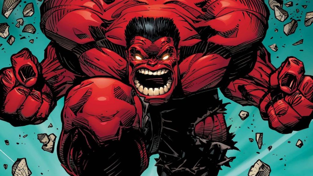 Red Hulk angry in the comics