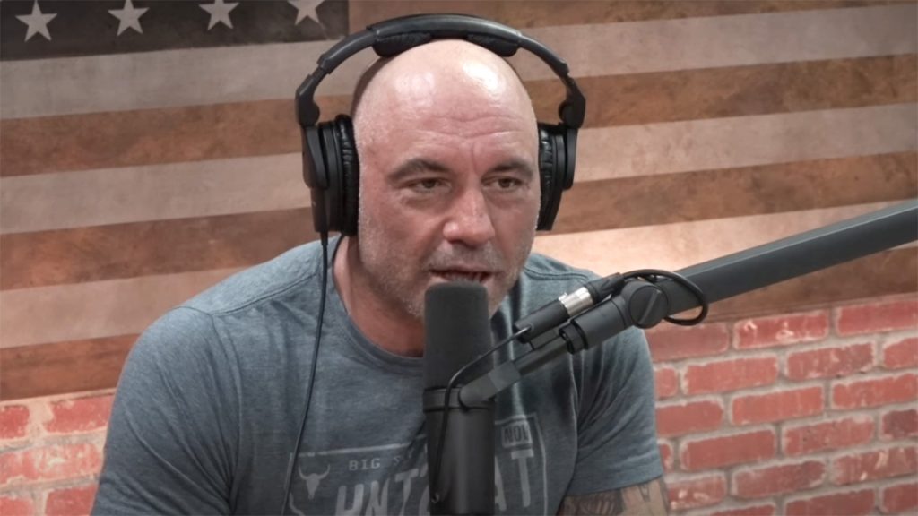 American podcaster, UFC color commentator Joe Rogan in a still from his podcast 