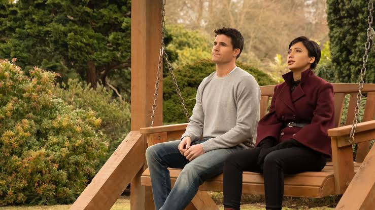 Robbie Amell as Nathan Brown with his onscreen love interest Andy Allo’s Nora Antony 