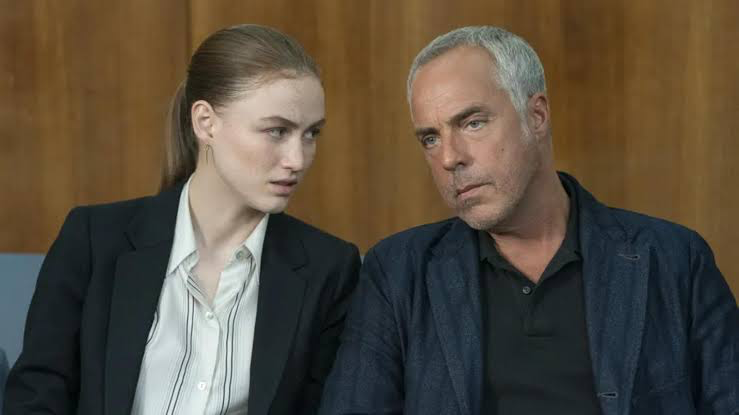 Titus Welliver‘s Harry Bosch with his onscreen daughter Madison Lintz‘s Maddie