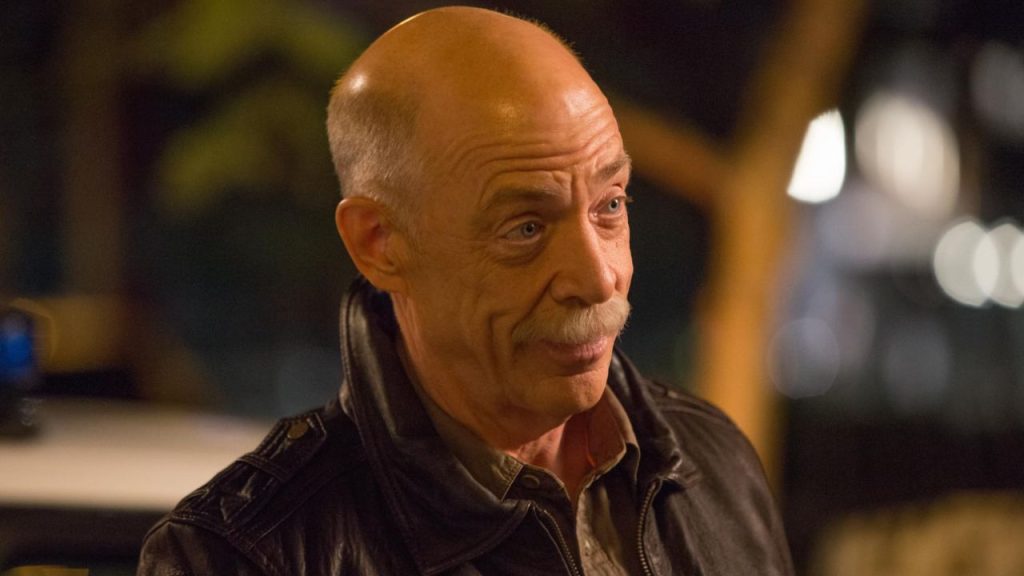 J.K. Simmons having a sarcastic smile in The Meddler