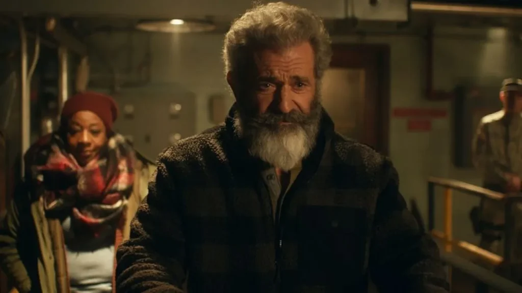 Mel Gibson in a still from Fatman