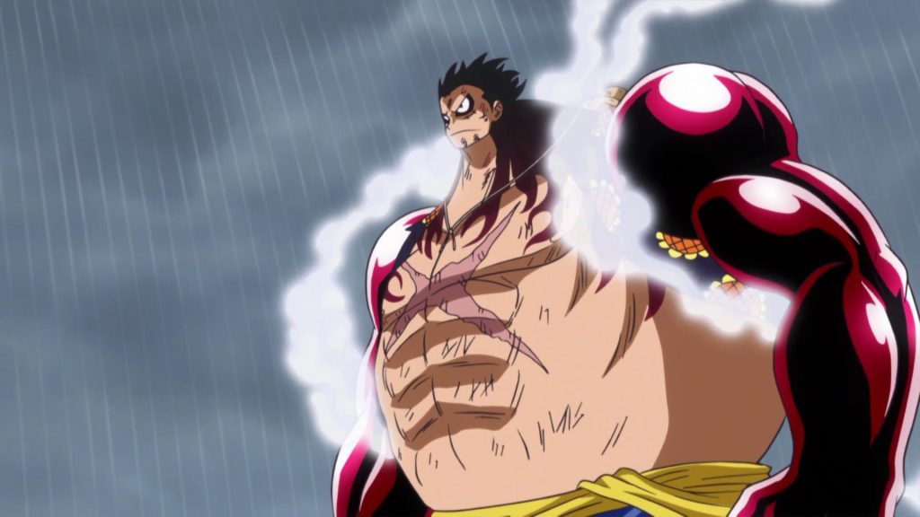 Luffy's Gear 4: Bounce Man form in One Piece.