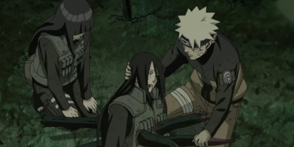 Neji saving Naruto