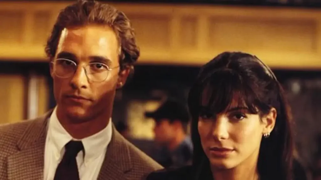 Matthew McConaughey and Sandra Bullock in A Time to Kill