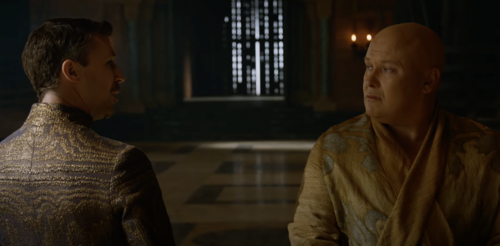 Aiden Gillen and Conleth Hill in Game of Thrones