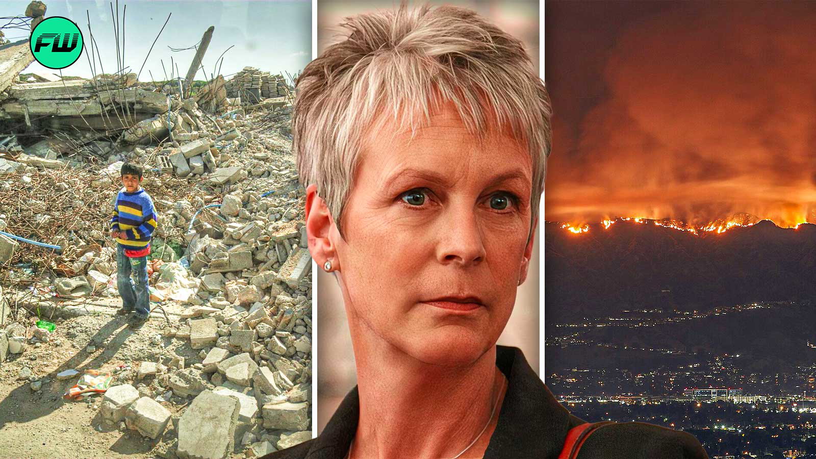 jamie lee curtis, gaza, los angeles fires