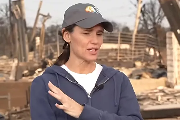 Jennifer Garner talking to MSNBC