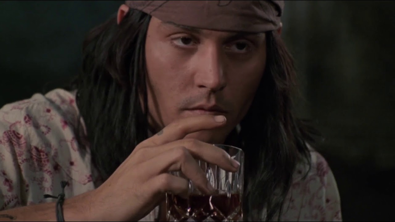 Johnny Depp in a still from The Brave