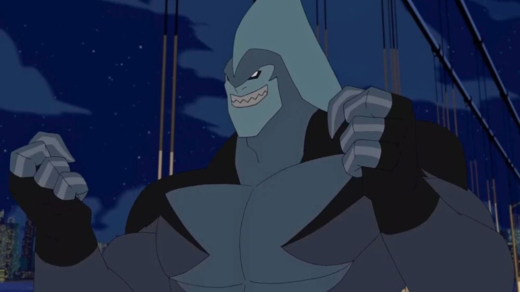 Tiger Shark, ready to fight, in Avengers Assemble