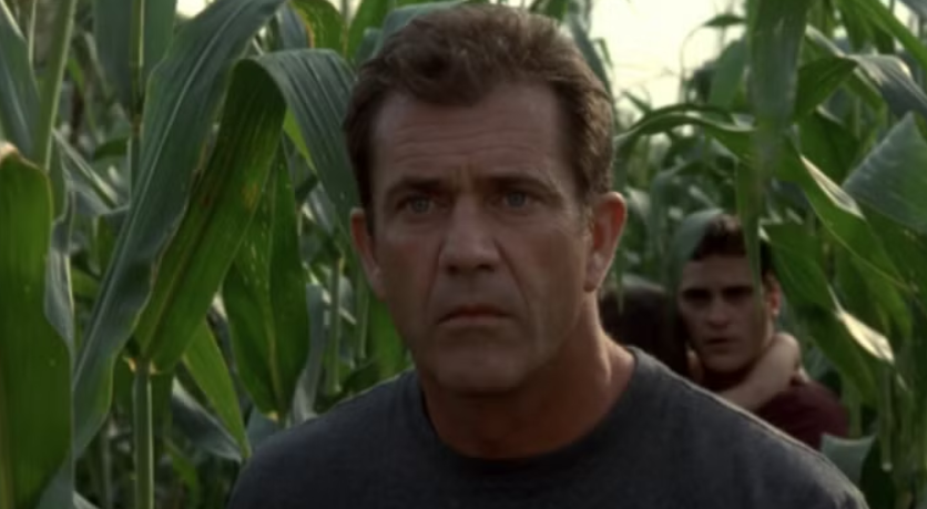 Mel Gibson as Graham Hess in the movie Signs.