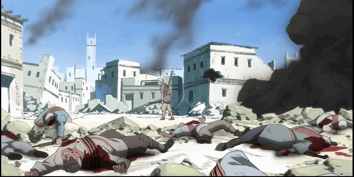 Ishvalan Genocide in Fullmetal Alchemist. 