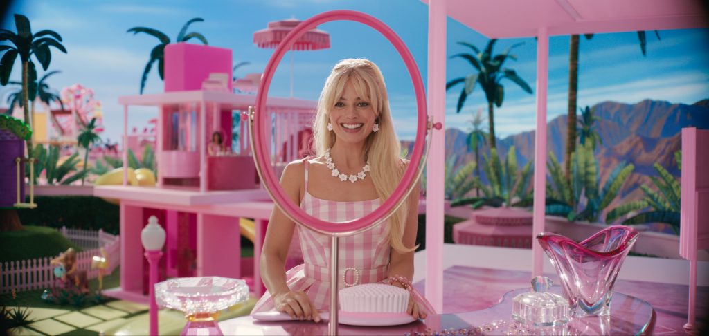 Margot Robbie as Barbie in the movie Barbie