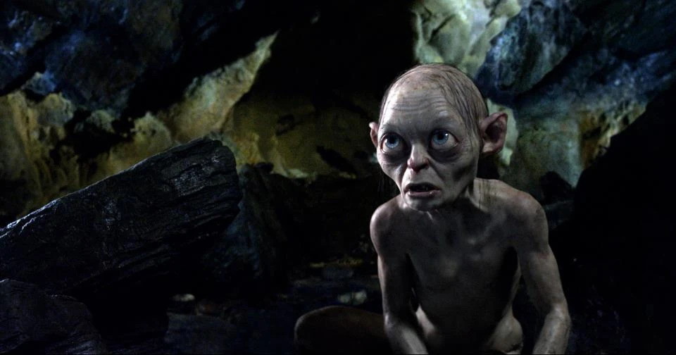 Andy Serkis as Gollum in Lord of the Rings.