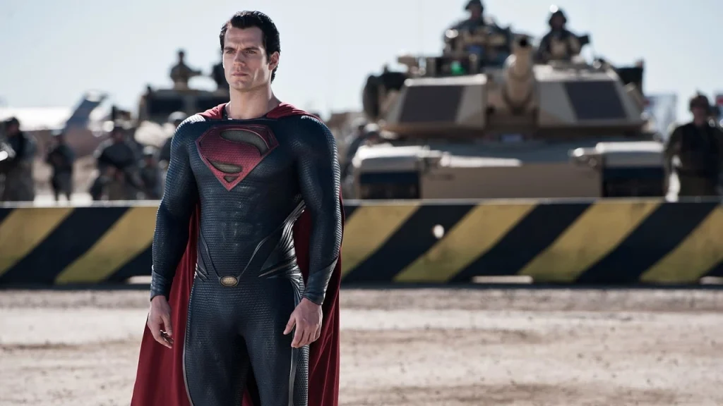 Henry Cavill in a still from Man of Steel