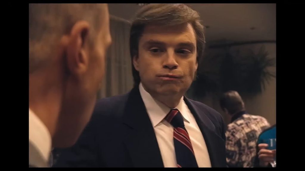 Sebastian Stan in the movie The Apprentice