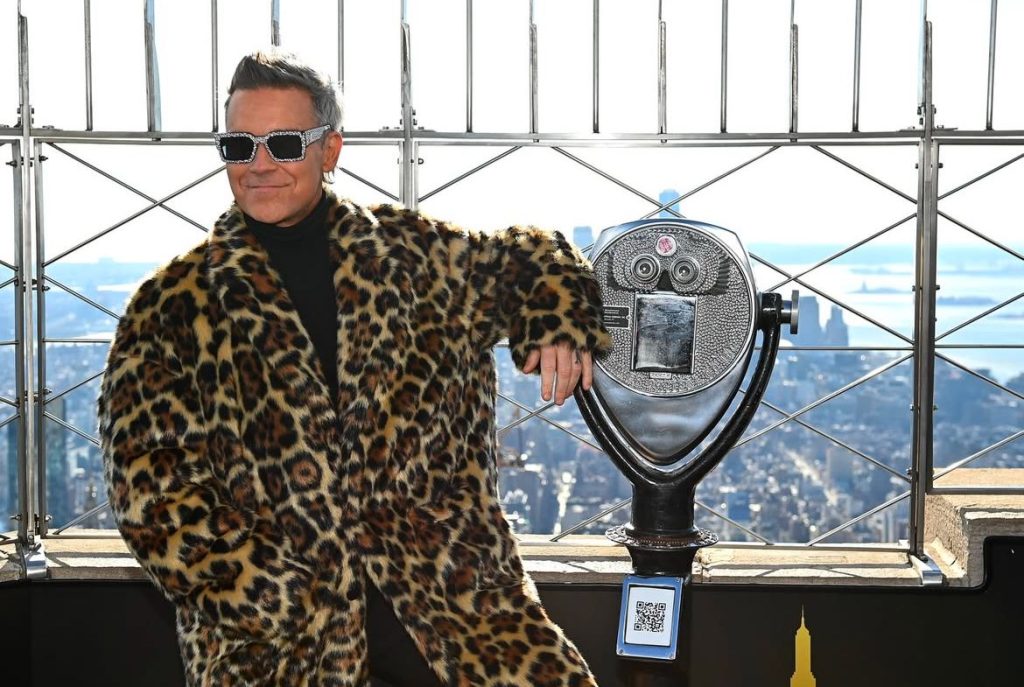 Robbie Williams in a picture shared on his Instagram account