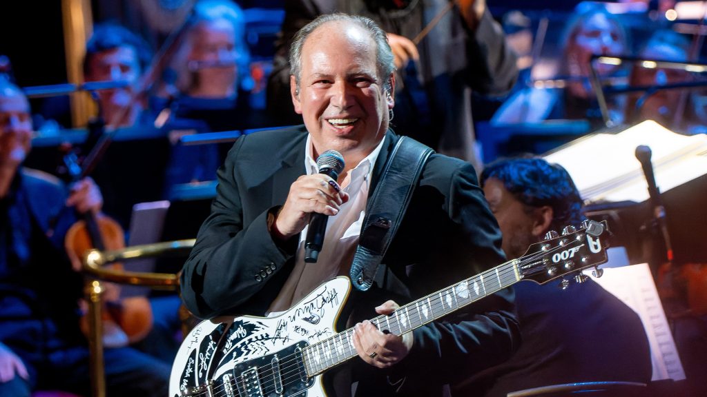 Music composer Hans Zimmer performing live. 