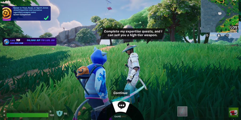 An in-game screenshot from Fortnite.