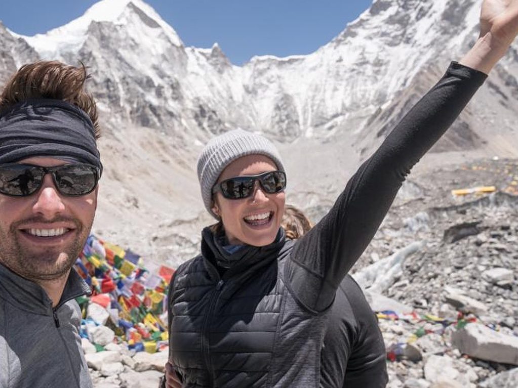 Mandy Moore at the base camp of Mount Everest