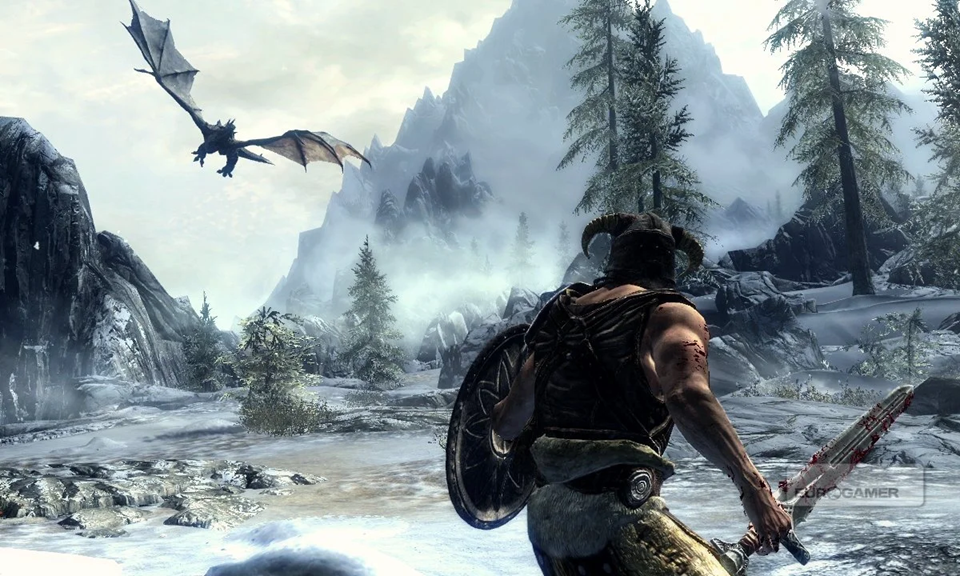 An in-game screenshot from Skyrim.