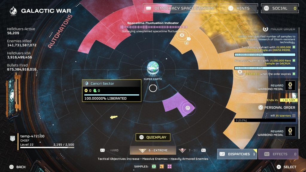 Galactic War in Helldivers 2