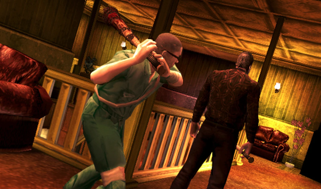 An in-game screenshot from Manhunt.